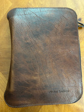 Load image into Gallery viewer, American Bison Leather Bible Sleeve "Cognac"