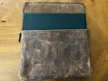 Load image into Gallery viewer, Leather Fold Over Bible Sleeve (Rust)