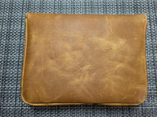 Load image into Gallery viewer, Leather Fold Over Bible Sleeve (Mesquite)