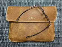 Load image into Gallery viewer, Leather Fold Over Bible Sleeve (Mesquite)