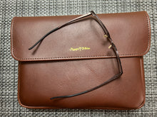 Load image into Gallery viewer, Leather Fold Over Bible Sleeve (Roasted Chestnut)