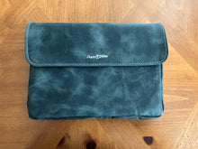 Load image into Gallery viewer, Leather Fold Over Bible Sleeve (Steel)