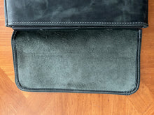 Load image into Gallery viewer, Leather Fold Over Bible Sleeve (Steel)