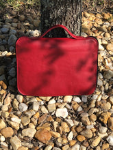 Load image into Gallery viewer, Red Calfskin Leather Bible Carrying Case