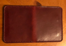 Load image into Gallery viewer, Horween Leather "Chesterfield" 8 card minimalist wallet in Russet Brown