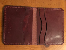 Load image into Gallery viewer, Horween Leather "Chesterfield" 8 card minimalist wallet in Russet Brown