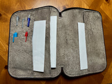 Load image into Gallery viewer, American Bison Leather Bible Carrying Case &quot;Steel Color&quot;
