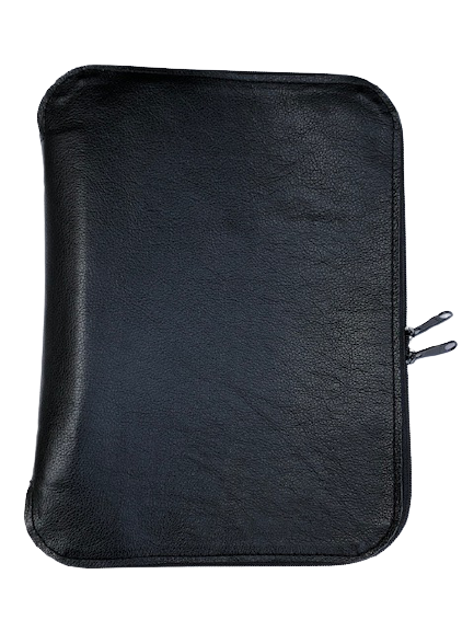 Leather Bible Sleeve-Black Calfskin