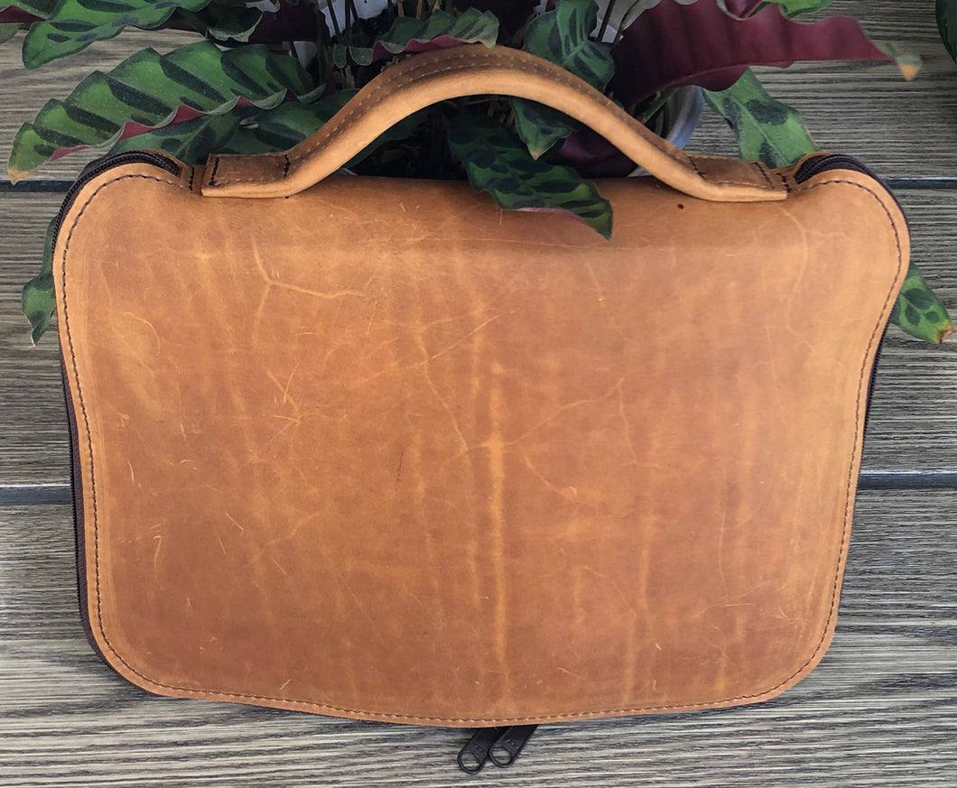 Mesquite Calfskin Leather Bible Carrying Case