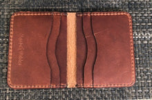 Load image into Gallery viewer, Horween Leather &quot;Chesterfield&quot; 8 card minimalist wallet English Tan
